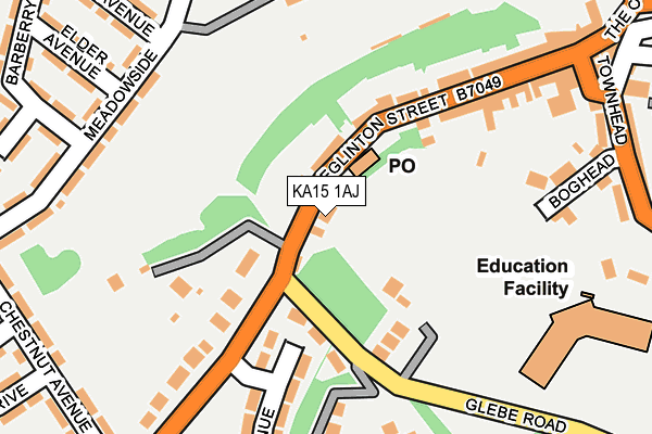 KA15 1AJ map - OS OpenMap – Local (Ordnance Survey) KA15 1AJ map - OS OpenMap – Local (Ordnance Survey)
