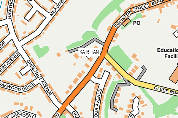 KA15 1AN map - OS OpenMap – Local (Ordnance Survey) KA15 1AN map - OS OpenMap – Local (Ordnance Survey)