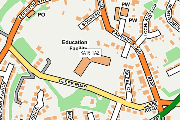 KA15 1AZ map - OS OpenMap – Local (Ordnance Survey) KA15 1AZ map - OS OpenMap – Local (Ordnance Survey)
