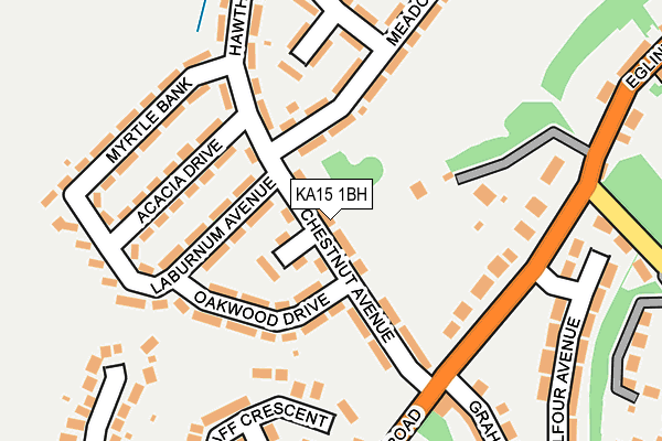 KA15 1BH map - OS OpenMap – Local (Ordnance Survey) KA15 1BH map - OS OpenMap – Local (Ordnance Survey)