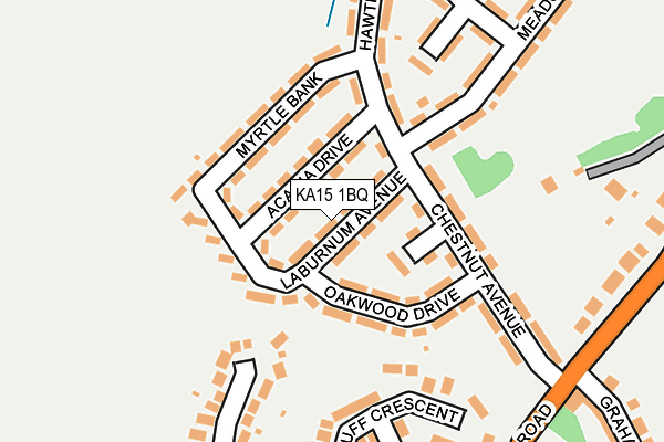 KA15 1BQ map - OS OpenMap – Local (Ordnance Survey) KA15 1BQ map - OS OpenMap – Local (Ordnance Survey)