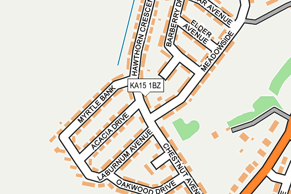 KA15 1BZ map - OS OpenMap – Local (Ordnance Survey) KA15 1BZ map - OS OpenMap – Local (Ordnance Survey)