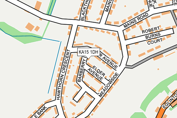 KA15 1DH map - OS OpenMap – Local (Ordnance Survey) KA15 1DH map - OS OpenMap – Local (Ordnance Survey)