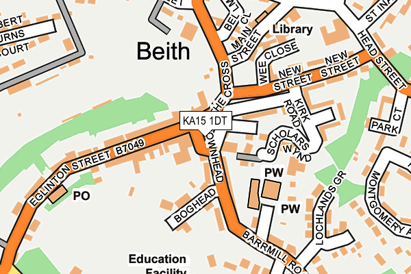 KA15 1DT map - OS OpenMap – Local (Ordnance Survey) KA15 1DT map - OS OpenMap – Local (Ordnance Survey)