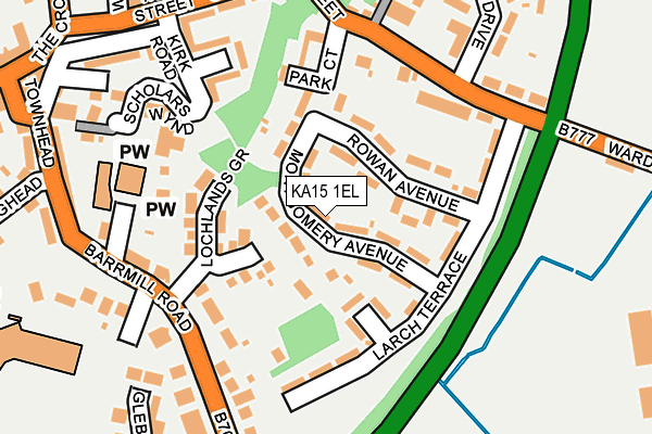 KA15 1EL map - OS OpenMap – Local (Ordnance Survey) KA15 1EL map - OS OpenMap – Local (Ordnance Survey)
