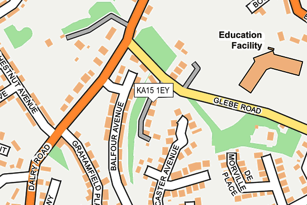 KA15 1EY map - OS OpenMap – Local (Ordnance Survey) KA15 1EY map - OS OpenMap – Local (Ordnance Survey)