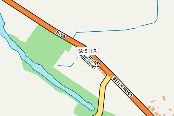 KA15 1HR map - OS OpenMap – Local (Ordnance Survey)