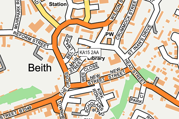 KA15 2AA map - OS OpenMap – Local (Ordnance Survey) KA15 2AA map - OS OpenMap – Local (Ordnance Survey)