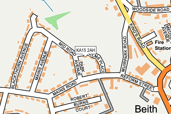 KA15 2AH map - OS OpenMap – Local (Ordnance Survey) KA15 2AH map - OS OpenMap – Local (Ordnance Survey)