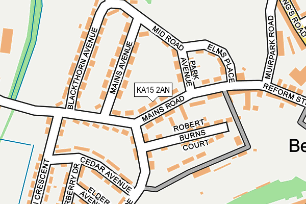 KA15 2AN map - OS OpenMap – Local (Ordnance Survey) KA15 2AN map - OS OpenMap – Local (Ordnance Survey)