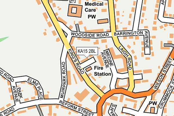 KA15 2BL map - OS OpenMap – Local (Ordnance Survey) KA15 2BL map - OS OpenMap – Local (Ordnance Survey)