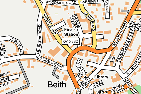 KA15 2BQ map - OS OpenMap – Local (Ordnance Survey) KA15 2BQ map - OS OpenMap – Local (Ordnance Survey)