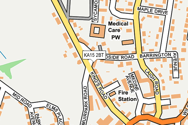 KA15 2BT map - OS OpenMap – Local (Ordnance Survey) KA15 2BT map - OS OpenMap – Local (Ordnance Survey)