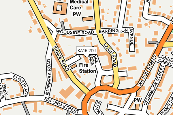 KA15 2DJ map - OS OpenMap – Local (Ordnance Survey) KA15 2DJ map - OS OpenMap – Local (Ordnance Survey)