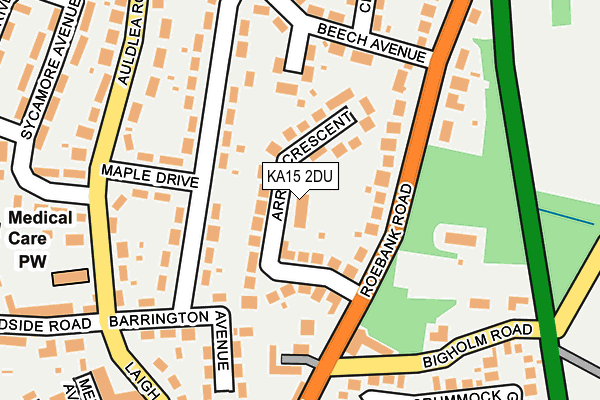 KA15 2DU map - OS OpenMap – Local (Ordnance Survey) KA15 2DU map - OS OpenMap – Local (Ordnance Survey)