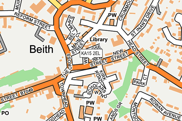 KA15 2EL map - OS OpenMap – Local (Ordnance Survey) KA15 2EL map - OS OpenMap – Local (Ordnance Survey)