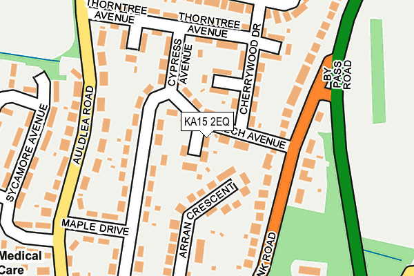 KA15 2EQ map - OS OpenMap – Local (Ordnance Survey) KA15 2EQ map - OS OpenMap – Local (Ordnance Survey)