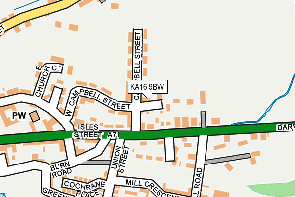 KA16 9BW map - OS OpenMap – Local (Ordnance Survey) KA16 9BW map - OS OpenMap – Local (Ordnance Survey)