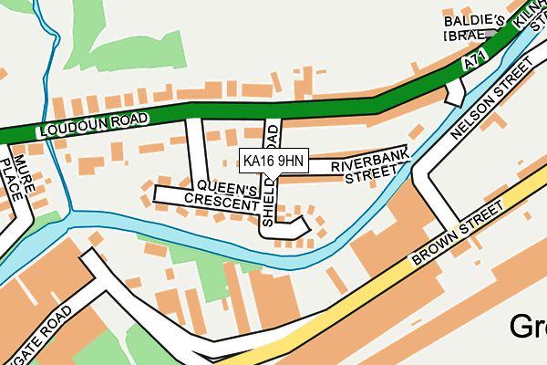 KA16 9HN map - OS OpenMap – Local (Ordnance Survey) KA16 9HN map - OS OpenMap – Local (Ordnance Survey)