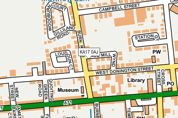 KA17 0AJ map - OS OpenMap – Local (Ordnance Survey) KA17 0AJ map - OS OpenMap – Local (Ordnance Survey)