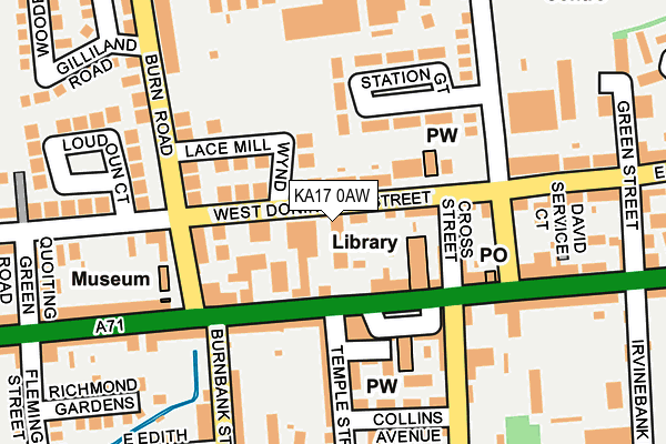 KA17 0AW map - OS OpenMap – Local (Ordnance Survey) KA17 0AW map - OS OpenMap – Local (Ordnance Survey)