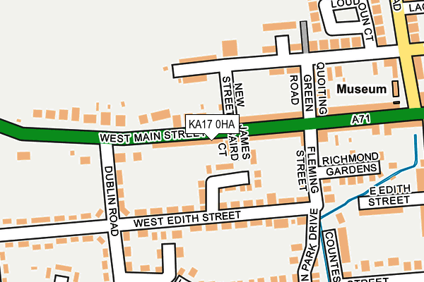 KA17 0HA map - OS OpenMap – Local (Ordnance Survey) KA17 0HA map - OS OpenMap – Local (Ordnance Survey)
