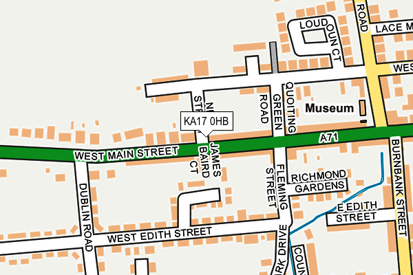 KA17 0HB map - OS OpenMap – Local (Ordnance Survey)