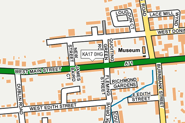 KA17 0HG map - OS OpenMap – Local (Ordnance Survey) KA17 0HG map - OS OpenMap – Local (Ordnance Survey)