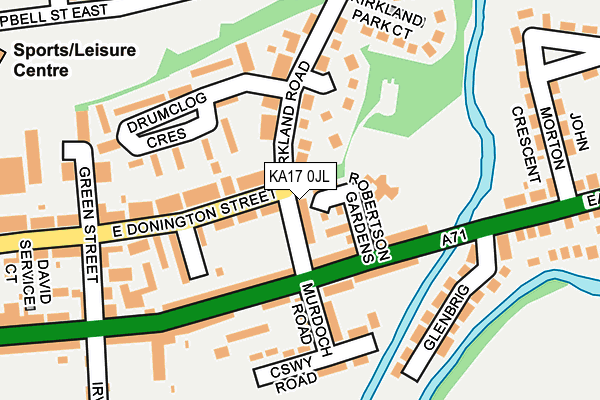 KA17 0JL map - OS OpenMap – Local (Ordnance Survey) KA17 0JL map - OS OpenMap – Local (Ordnance Survey)