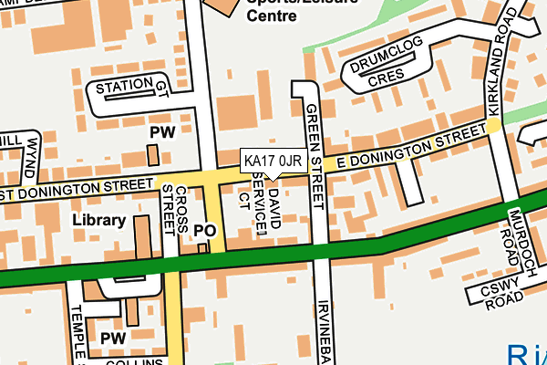 KA17 0JR map - OS OpenMap – Local (Ordnance Survey) KA17 0JR map - OS OpenMap – Local (Ordnance Survey)