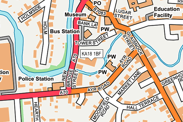 KA18 1BF map - OS OpenMap – Local (Ordnance Survey) KA18 1BF map - OS OpenMap – Local (Ordnance Survey)