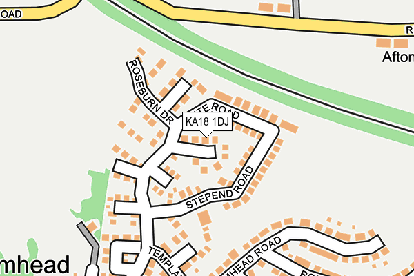 KA18 1DJ map - OS OpenMap – Local (Ordnance Survey) KA18 1DJ map - OS OpenMap – Local (Ordnance Survey)