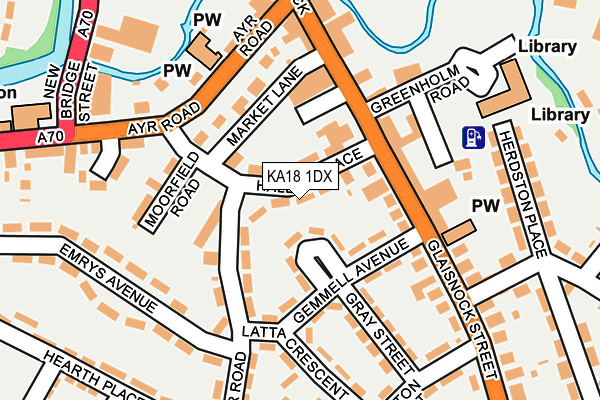 KA18 1DX map - OS OpenMap – Local (Ordnance Survey) KA18 1DX map - OS OpenMap – Local (Ordnance Survey)
