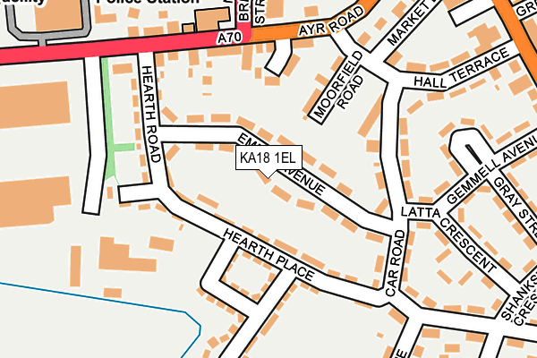 KA18 1EL map - OS OpenMap – Local (Ordnance Survey) KA18 1EL map - OS OpenMap – Local (Ordnance Survey)