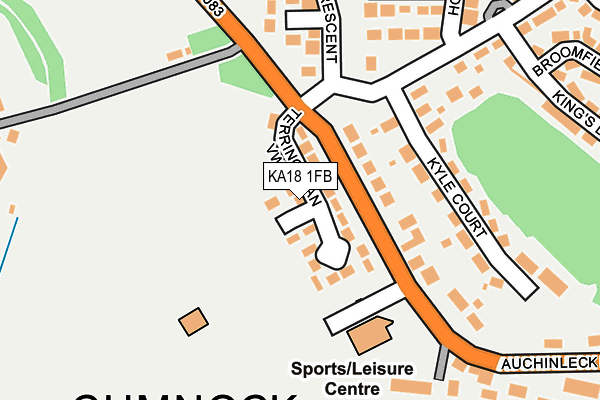KA18 1FB map - OS OpenMap – Local (Ordnance Survey) KA18 1FB map - OS OpenMap – Local (Ordnance Survey)