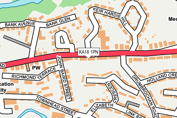 KA18 1PN map - OS OpenMap – Local (Ordnance Survey) KA18 1PN map - OS OpenMap – Local (Ordnance Survey)