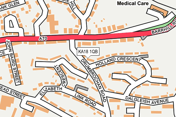 KA18 1QB map - OS OpenMap – Local (Ordnance Survey) KA18 1QB map - OS OpenMap – Local (Ordnance Survey)