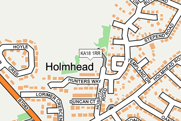 KA18 1RR map - OS OpenMap – Local (Ordnance Survey) KA18 1RR map - OS OpenMap – Local (Ordnance Survey)