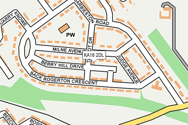 KA18 2DL map - OS OpenMap – Local (Ordnance Survey) KA18 2DL map - OS OpenMap – Local (Ordnance Survey)