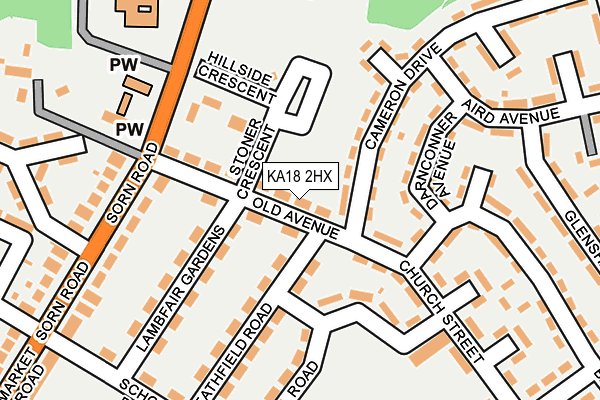 KA18 2HX map - OS OpenMap – Local (Ordnance Survey) KA18 2HX map - OS OpenMap – Local (Ordnance Survey)