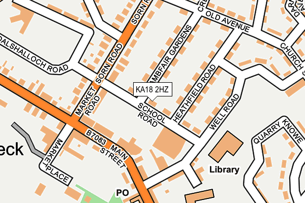 KA18 2HZ map - OS OpenMap – Local (Ordnance Survey) KA18 2HZ map - OS OpenMap – Local (Ordnance Survey)