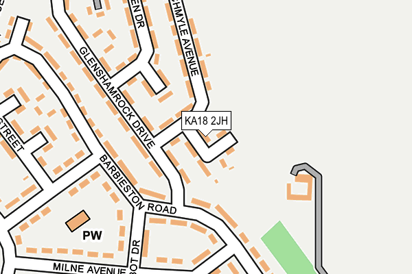 KA18 2JH map - OS OpenMap – Local (Ordnance Survey) KA18 2JH map - OS OpenMap – Local (Ordnance Survey)