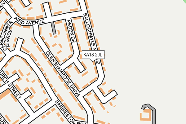 KA18 2JL map - OS OpenMap – Local (Ordnance Survey) KA18 2JL map - OS OpenMap – Local (Ordnance Survey)