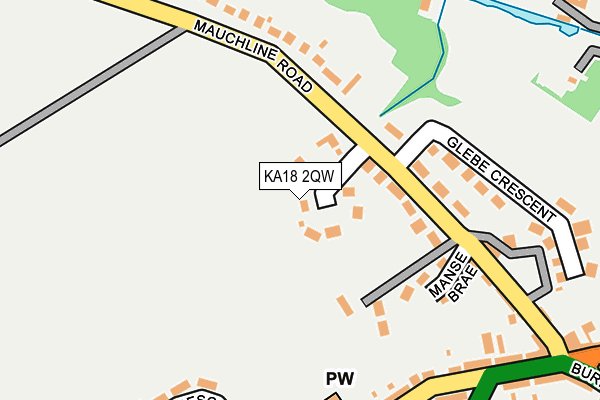 KA18 2QW map - OS OpenMap – Local (Ordnance Survey) KA18 2QW map - OS OpenMap – Local (Ordnance Survey)