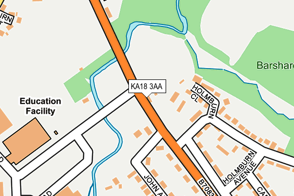 KA18 3AA map - OS OpenMap – Local (Ordnance Survey) KA18 3AA map - OS OpenMap – Local (Ordnance Survey)
