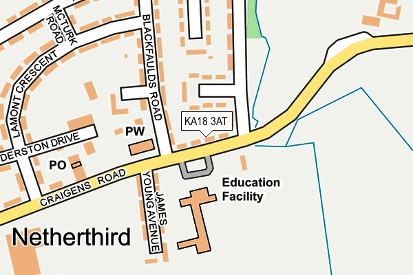 KA18 3AT map - OS OpenMap – Local (Ordnance Survey) KA18 3AT map - OS OpenMap – Local (Ordnance Survey)
