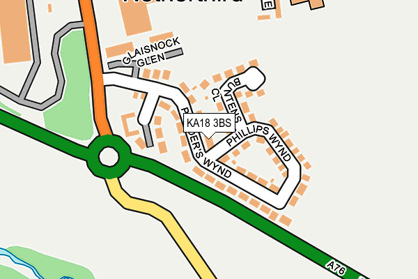 KA18 3BS map - OS OpenMap – Local (Ordnance Survey) KA18 3BS map - OS OpenMap – Local (Ordnance Survey)