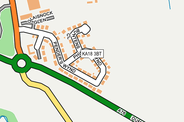 KA18 3BT map - OS OpenMap – Local (Ordnance Survey) KA18 3BT map - OS OpenMap – Local (Ordnance Survey)