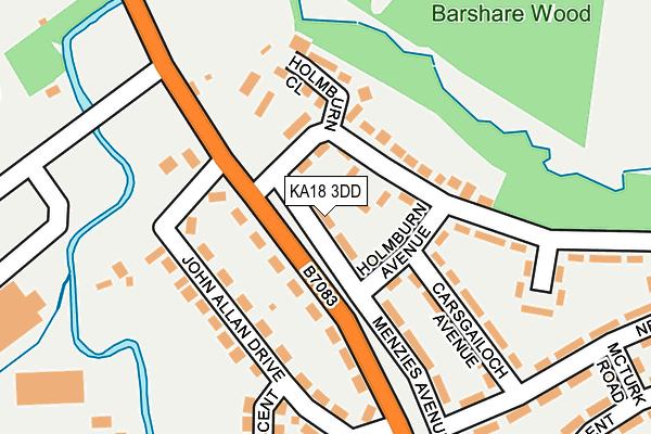 KA18 3DD map - OS OpenMap – Local (Ordnance Survey) KA18 3DD map - OS OpenMap – Local (Ordnance Survey)