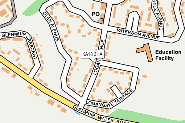 KA18 3HA map - OS OpenMap – Local (Ordnance Survey) KA18 3HA map - OS OpenMap – Local (Ordnance Survey)